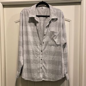 soft cozy grey checked shirt